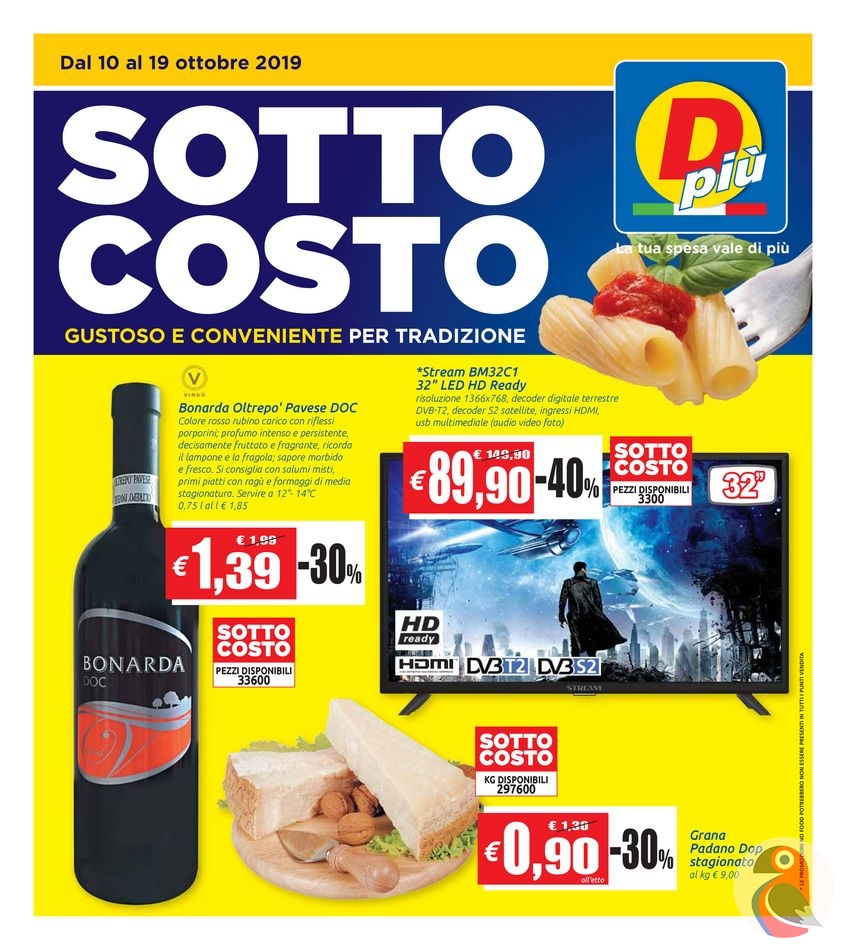 Volantino DPiù Sottocosto dal 10/10 al 19/10/2019