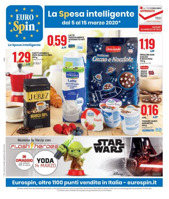Volantino Eurospin La Spesa Intelligente fino al 15/03 dal 5/03/2020